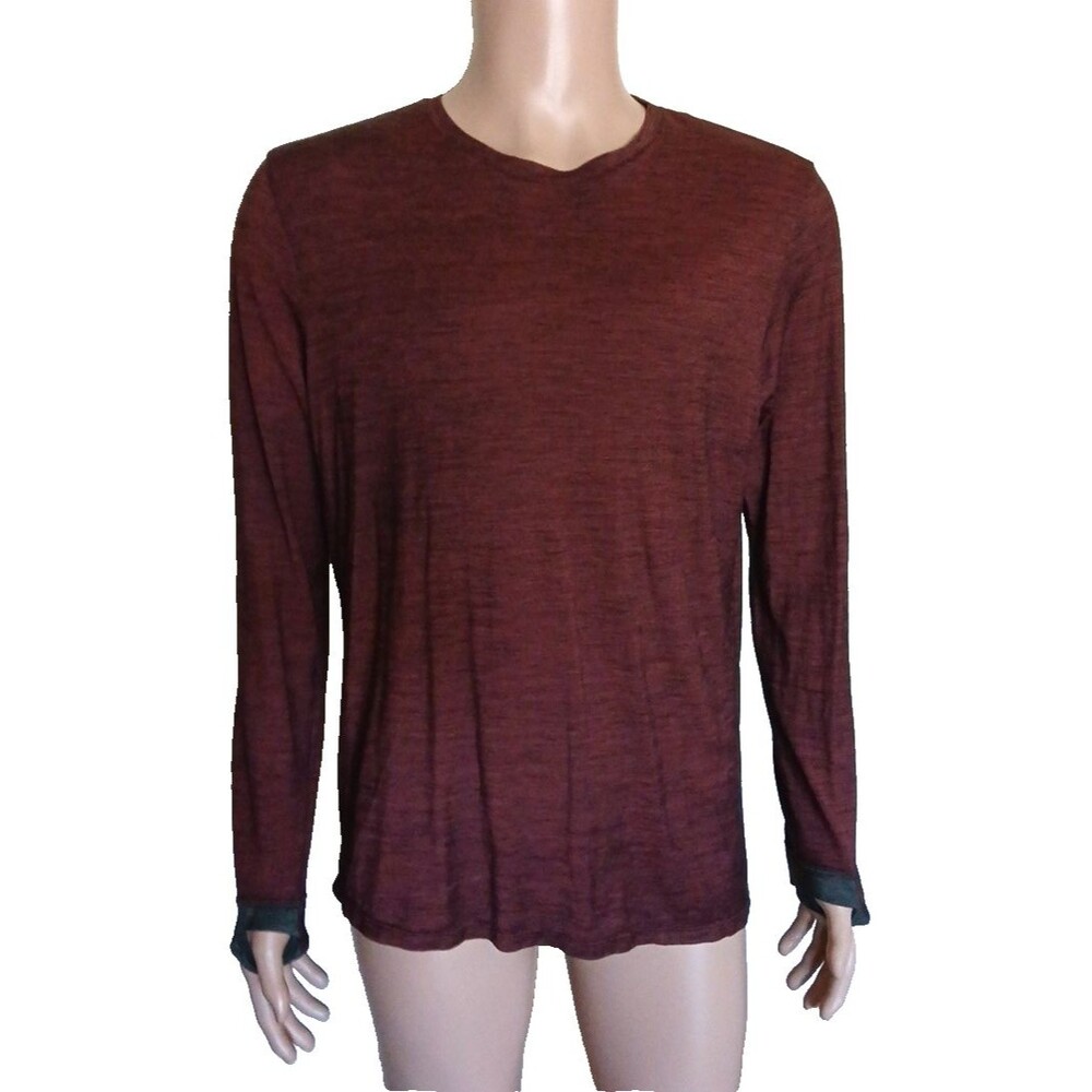 Bombas Mens Medium Bee Better Tee Shirt Burgundy Short Sleeve Crew Neck      T37